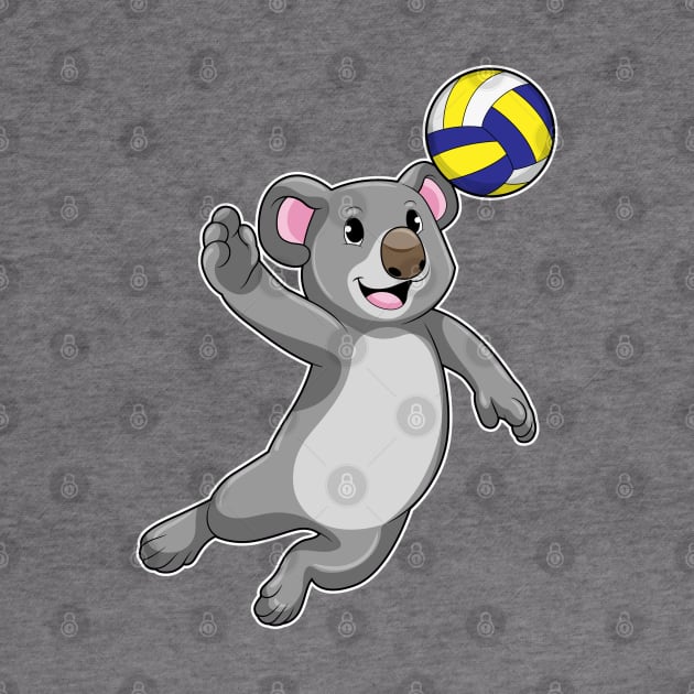 Koala as Volleyball player with Volleyball by Markus Schnabel